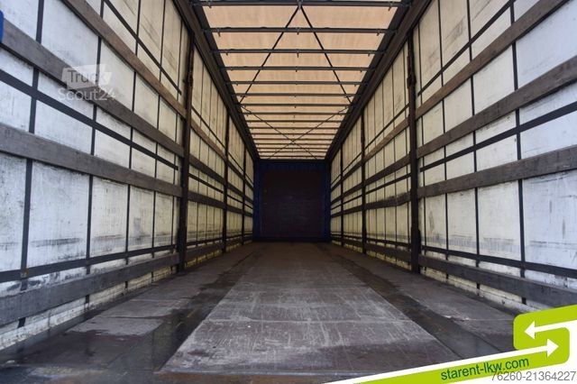 Atvira puspriekabė su tentu KRONE Palettenkasten SAF Achsen TÜV 11/26