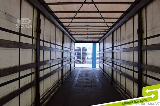 Atvira puspriekabė su tentu KRONE Palettenkasten SAF Achsen TÜV 11/26