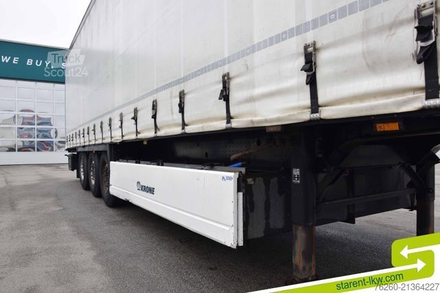 Atvira puspriekabė su tentu KRONE Palettenkasten SAF Achsen TÜV 11/26