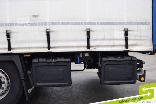 Atvira puspriekabė su tentu KRONE Palettenkasten SAF Achsen TÜV 11/26