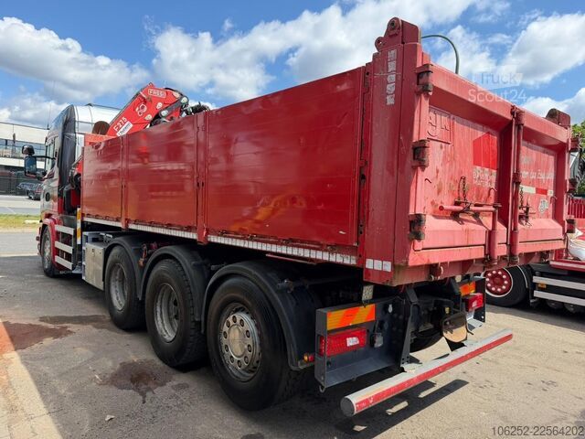 Ribaltabile con gru Scania G490 8x4 TRIDEM TIPPER + CRANE FASSI F275A.2.25...
