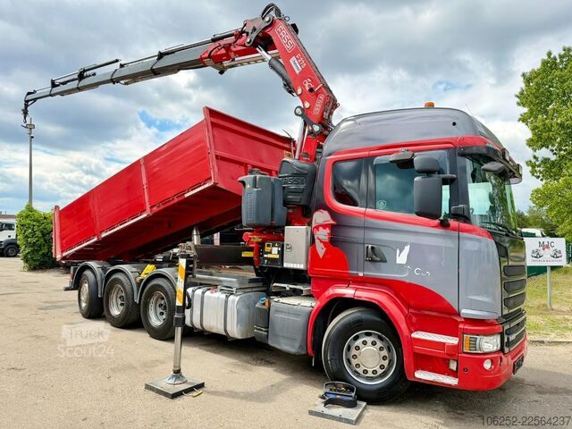 Nakladacia plošina Scania G490 8x4 TRIDEM PRITSCHE + KRAN FASSI F275A.2.2...