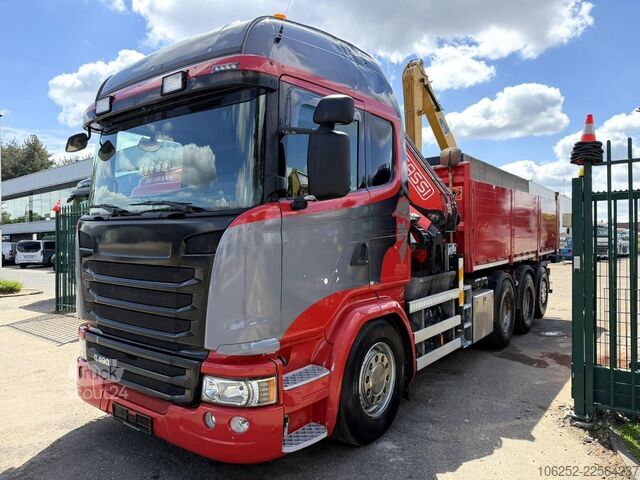 Nakladacia plošina Scania G490 8x4 TRIDEM PRITSCHE + KRAN FASSI F275A.2.2...
