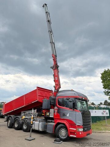 Nakladacia plošina Scania G490 8x4 TRIDEM PRITSCHE + KRAN FASSI F275A.2.2...
