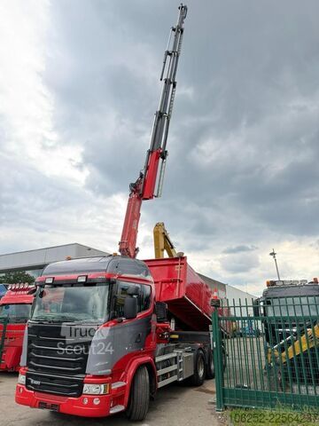Nakladacia plošina Scania G490 8x4 TRIDEM PRITSCHE + KRAN FASSI F275A.2.2...