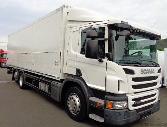 LKW mit Kofferaufbau SCANIA P 320*8,2 m Schwenkwand*LBW*Lift/Lenk*Kamera*TOP