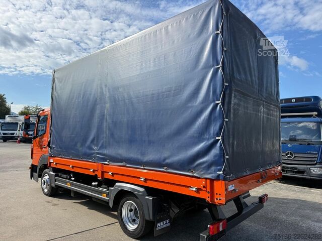 Gardinsidad skåpbil MERCEDES-BENZ ATEGO 816 Pritsche/Plane 4,90 m *Klima
