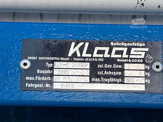 Lastbilmonterad kranbil DAF 45.130 Dachdeckerkran 28-7 Klaas 28M