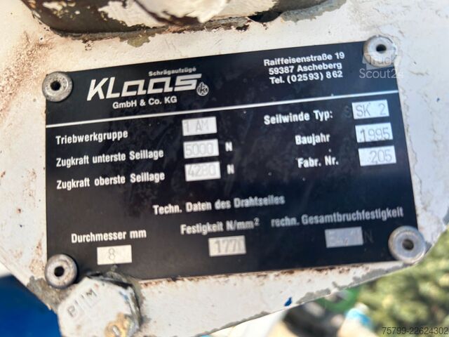 Lastbilmonterad kranbil DAF 45.130 Dachdeckerkran 28-7 Klaas 28M