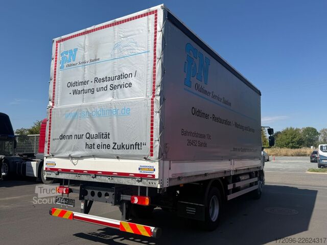 شاحنة بمسطحة ومشمع DAF LF 14.260 FA, Schiebeplane 6.1m, Blatt/Blatt