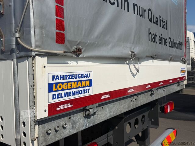 شاحنة بمسطحة ومشمع DAF LF 14.260 FA, Schiebeplane 6.1m, Blatt/Blatt