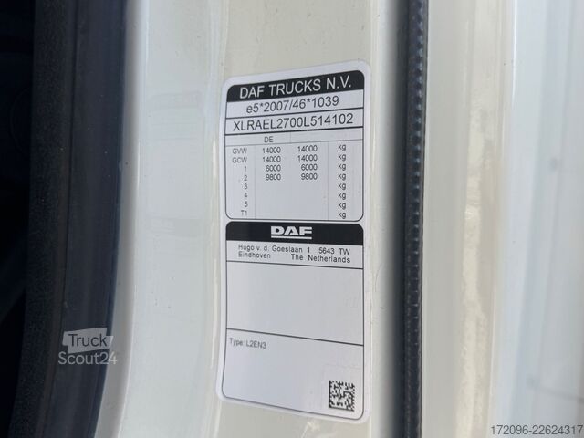 شاحنة بمسطحة ومشمع DAF LF 14.260 FA, Schiebeplane 6.1m, Blatt/Blatt