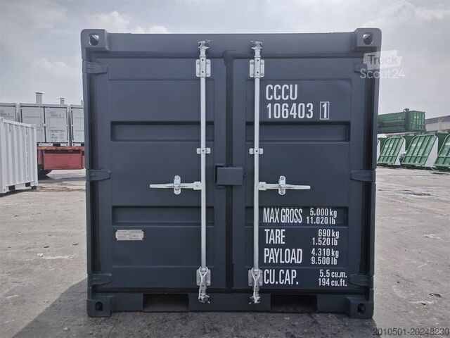 Deniz konteyneri 6 Fuß Seecontainer / Anthrazit / Lichtgrau / Minicontainer / Gartenhaus
