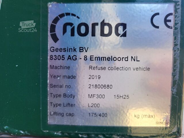 сметовоз Volvo FE 280 / Geesink Norba 9m³+6m³