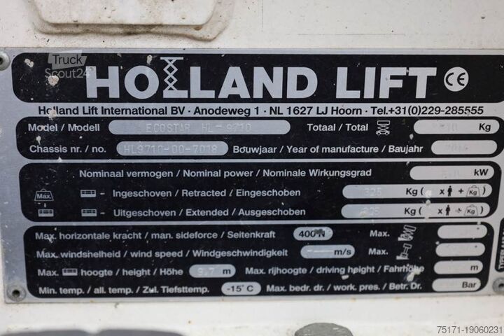 Ножичний підйомник Holland Lift Ecostar HL-9710 Electric, 12m Working Height, 325k