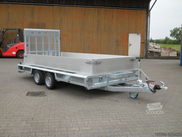 Statybinių mašinų priekaba Henra MT354017, 3500 kg, 4 x 1,7 m, Aluboden,