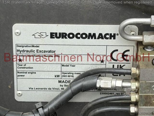 Midi-Bagger Eurocomach 75TR BJ 2024 DEMO mit ca. 150 Bh