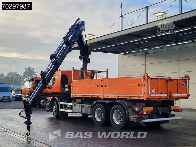Ribaltabile con gru Renault Premium 430 Lander 6X4 HIAB 211 EP-4 Crane Kran...