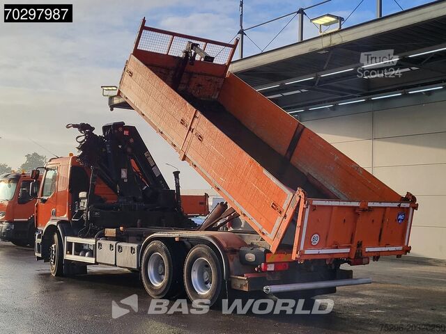 Ribaltabile con gru Renault Premium 430 Lander 6X4 HIAB 211 EP-4 Crane Kran...