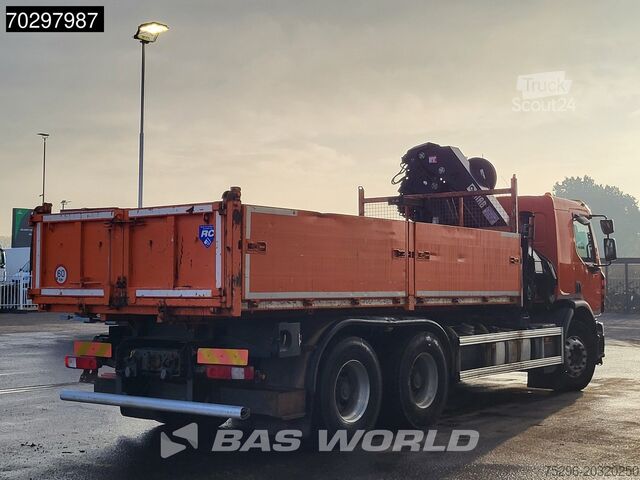 Ribaltabile con gru Renault Premium 430 Lander 6X4 HIAB 211 EP-4 Crane Kran...