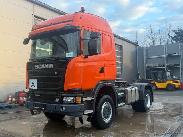 Standardní tahač SCANIA G450 4x4 (cardan), Blatt/Luft, Retarder, Hydr