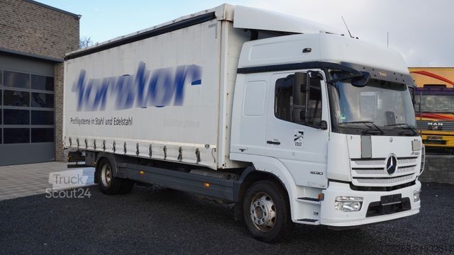 Autocarro con pianale e telone MERCEDES-BENZ Atego 1630 Pritsche + Plane Steckrungen