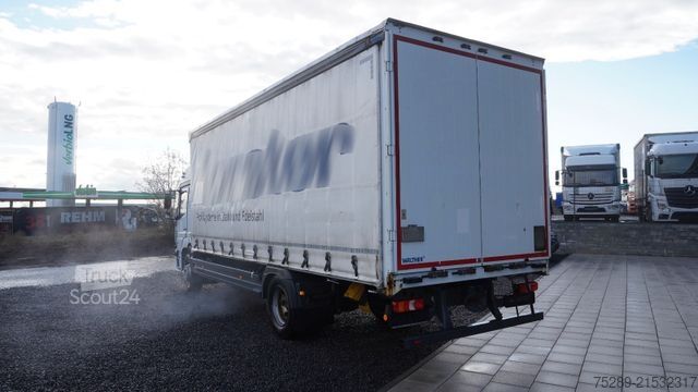 Autocarro con pianale e telone MERCEDES-BENZ Atego 1630 Pritsche + Plane Steckrungen