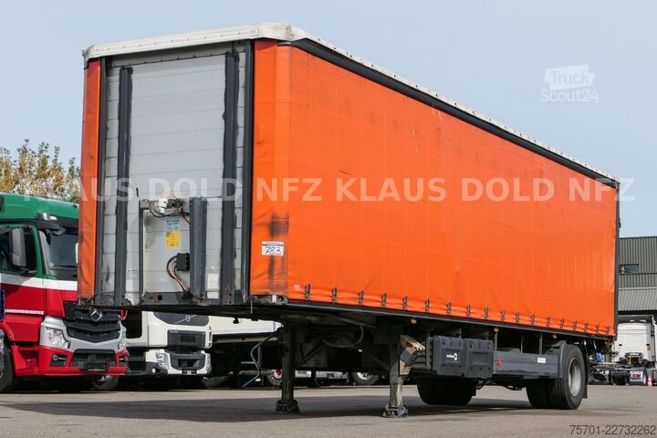 Semi-reboque aberto com lona MEUSBURGER MPS 1 Pritsche Plane Edscha LBW Lenkachse