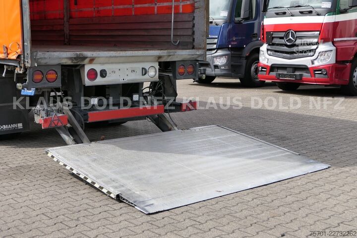 Semi-reboque aberto com lona MEUSBURGER MPS 1 Pritsche Plane Edscha LBW Lenkachse