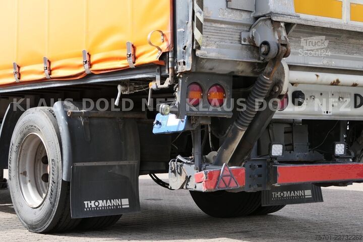 Semi-reboque aberto com lona MEUSBURGER MPS 1 Pritsche Plane Edscha LBW Lenkachse