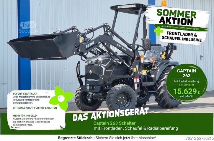 Traktor Captain 263 25 PS Frontlader Schaufel Radialreifen