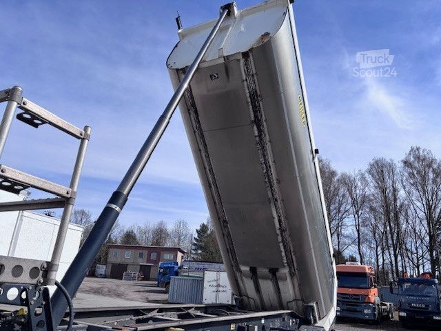 Tipper semitrailer MEILLER MHPS Stahlmulde mit Wärmeisolation Liftachse