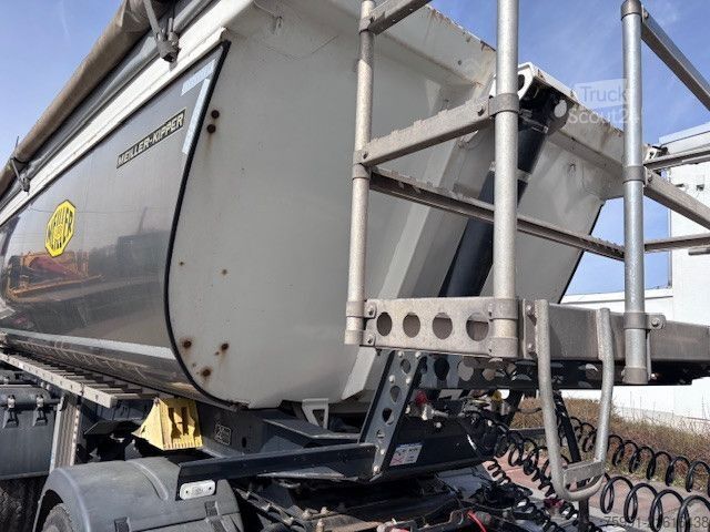 Tipper semitrailer MEILLER MHPS Stahlmulde mit Wärmeisolation Liftachse