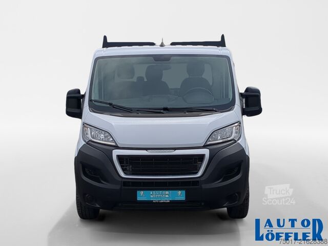 Flatbed truck, 3-seater Peugeot Pritsche Staukästen Boxer Klima+Bluetooth+Anhängerkupplung-