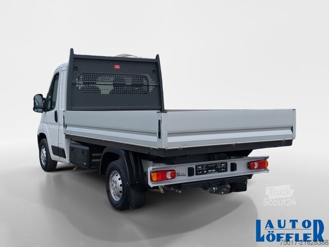 Flatbed truck, 3-seater Peugeot Pritsche Staukästen Boxer Klima+Bluetooth+Anhängerkupplung-