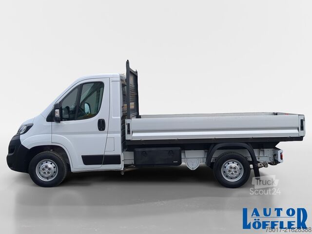 Flatbed truck, 3-seater Peugeot Pritsche Staukästen Boxer Klima+Bluetooth+Anhängerkupplung-