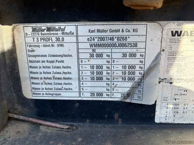 βαν μεταφοράς αυτοκινήτων MUELLER MITTELTAL D3 + HYDROLIC FRONT/BACK LOADER + 3 AXLE + SPEC...