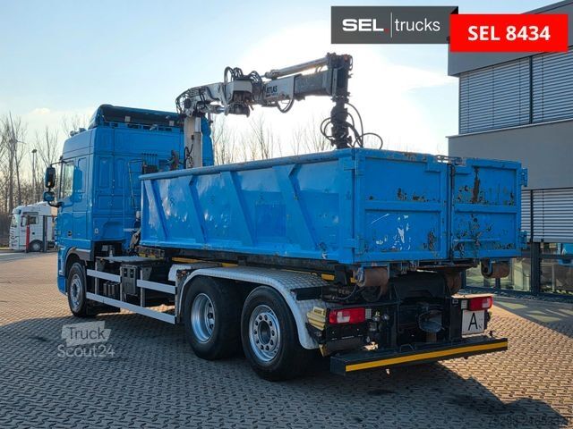 Φορτηγό γερανός roll-off DAF AS105XF / Lenkachse / ATLAS AK 85.2 A2 / KRAN