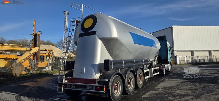 Silo yarı römork Feldbinder EUT 40.3 Liftachse, Scheibenbremse Topzustand | einsatzbereit