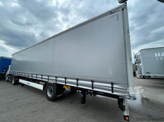 Otevřený návěs s plachtou KRONE 1-ACHS AUFLIEGER, HECKABSTüTZUNG XL ZERTIFIKAT, EDSCHA-VERDECK,