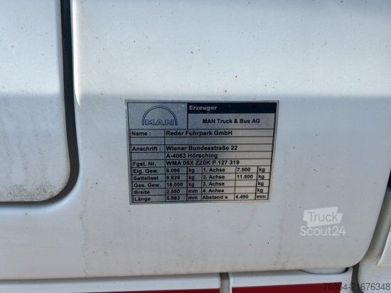 Standartinis vilkikas MAN TGX 18.460 XLX INTARDER,  STANDKLIMA