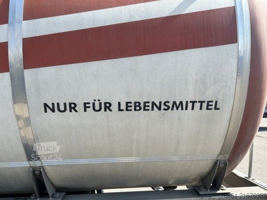 Semiremorcă cisternă MENCI LEBENSMITTELTANK ISOLIERT, 3 KAMMERN, 34000L LIFTACHSE,   BPW-ACHSEN,