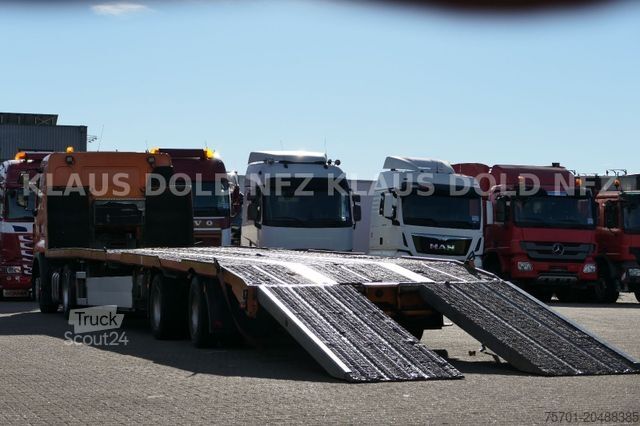 Zema profila puspiekabe  Schaub Tieflader Maschinen- / Fahrzeugtransporte