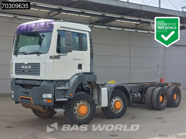 Chassi med hytt MAN TGA 41.480 TGA 8X8 Full Steel Manual Gearbox Bi...