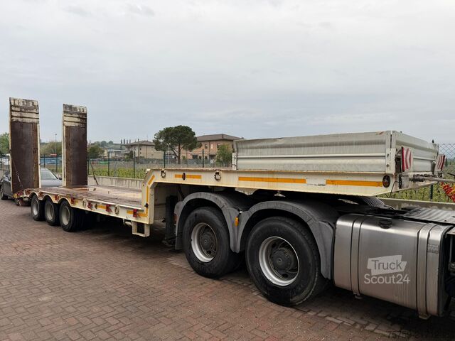 Polpriklopnik z nizkim ležiščem za prevoz gradbenih strojev CTC ZA90SRT47 Tieflader 11.87m+hydr. Rampen