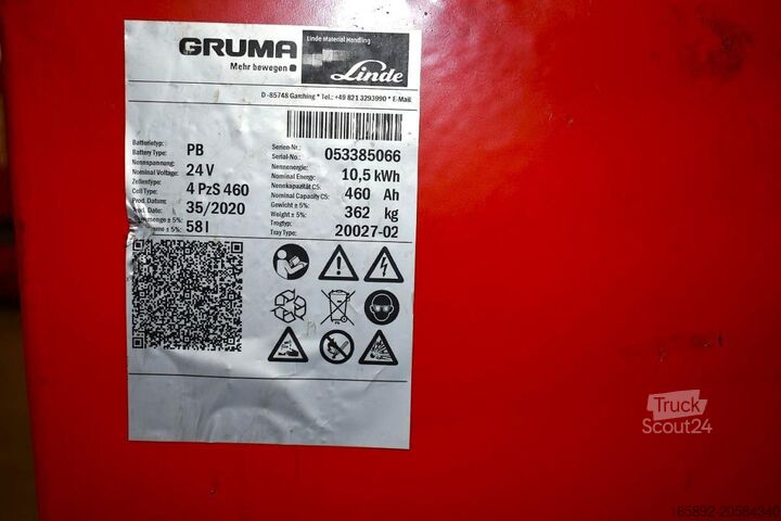 Forklift aküsü GRUMA 24 Volt 4 PzS 460 Ah