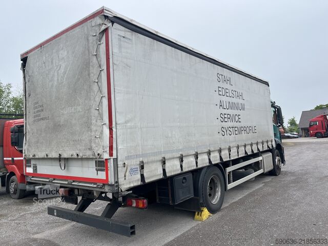 Flatbed truck with tarp Mercedes-Benz Antos 1827, Euro 6, Schiebeplanen-LKW
