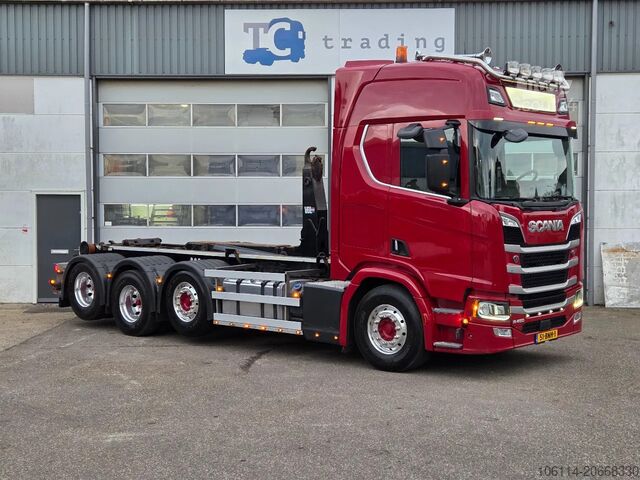 System med krogarm Scania R450 8x2 VDL hooklift / full air