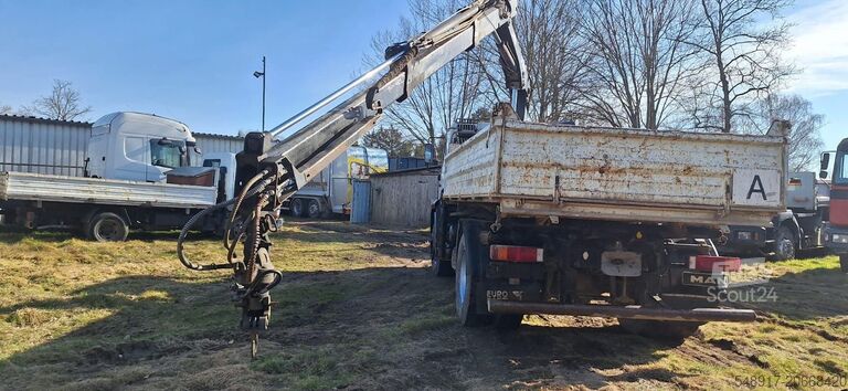 Самосвал с краном MAN TGM 18.220 4x2 3.S-Kipper mit Kran