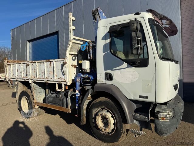 Самосвал с краном Renault Midlum 270 **TIPPER+FASSI CRANE-FRENCH TRUCK**